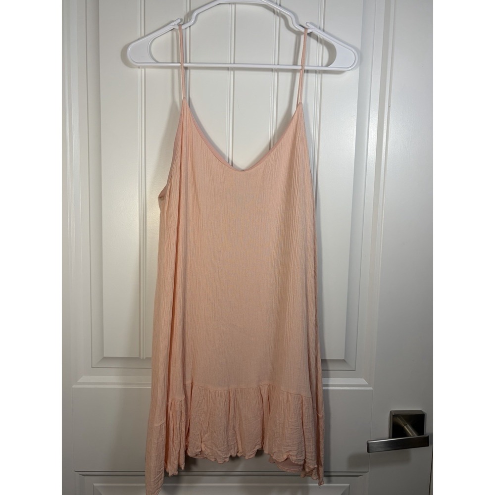 Karlie Blush Pink‎ Swing Cami Dress Women's Sleeveless Flowy Ruffle Hem Mini